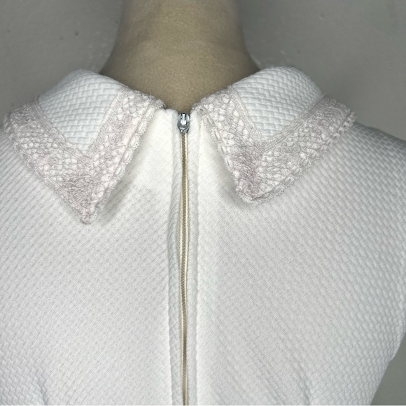 VINTAGE 1960s Mini Dress A-Line Skater Green White Vtg 60s Mod - Picture 6 of 10